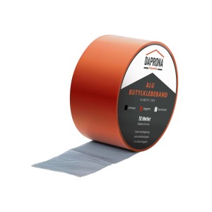 Daprona Butylband, 10m, ziegelrot. Alu-Reparaturband, Dichtband für Dach, Fenster und mehr.