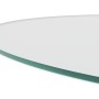 Transparente Relaxdays Glasplatte ESG, 90 cm Durchmesser, für Tische & Kamine.