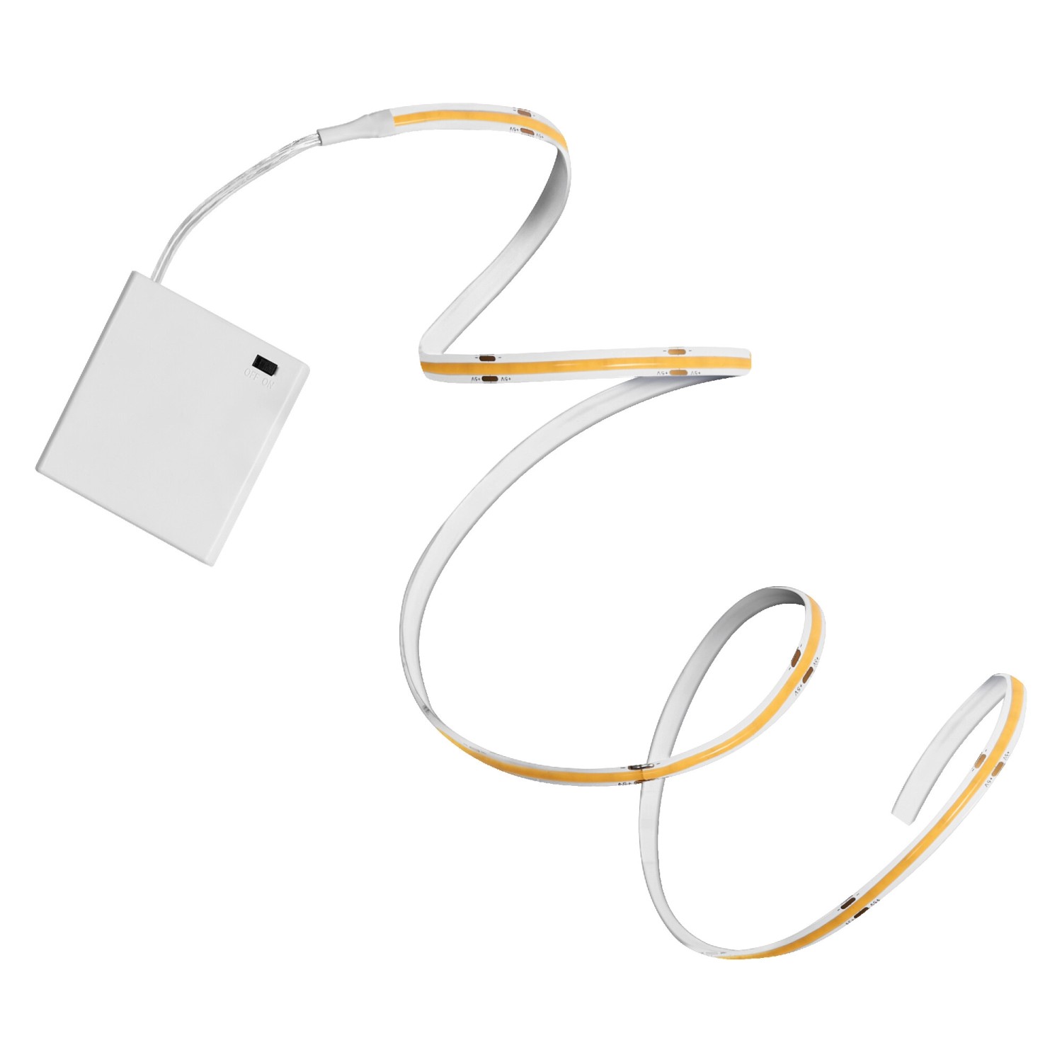 Ledvance LED-Streifen Flex COB mit Batteriepack, 200cm, warmweißes Licht für flexible Beleuchtung.