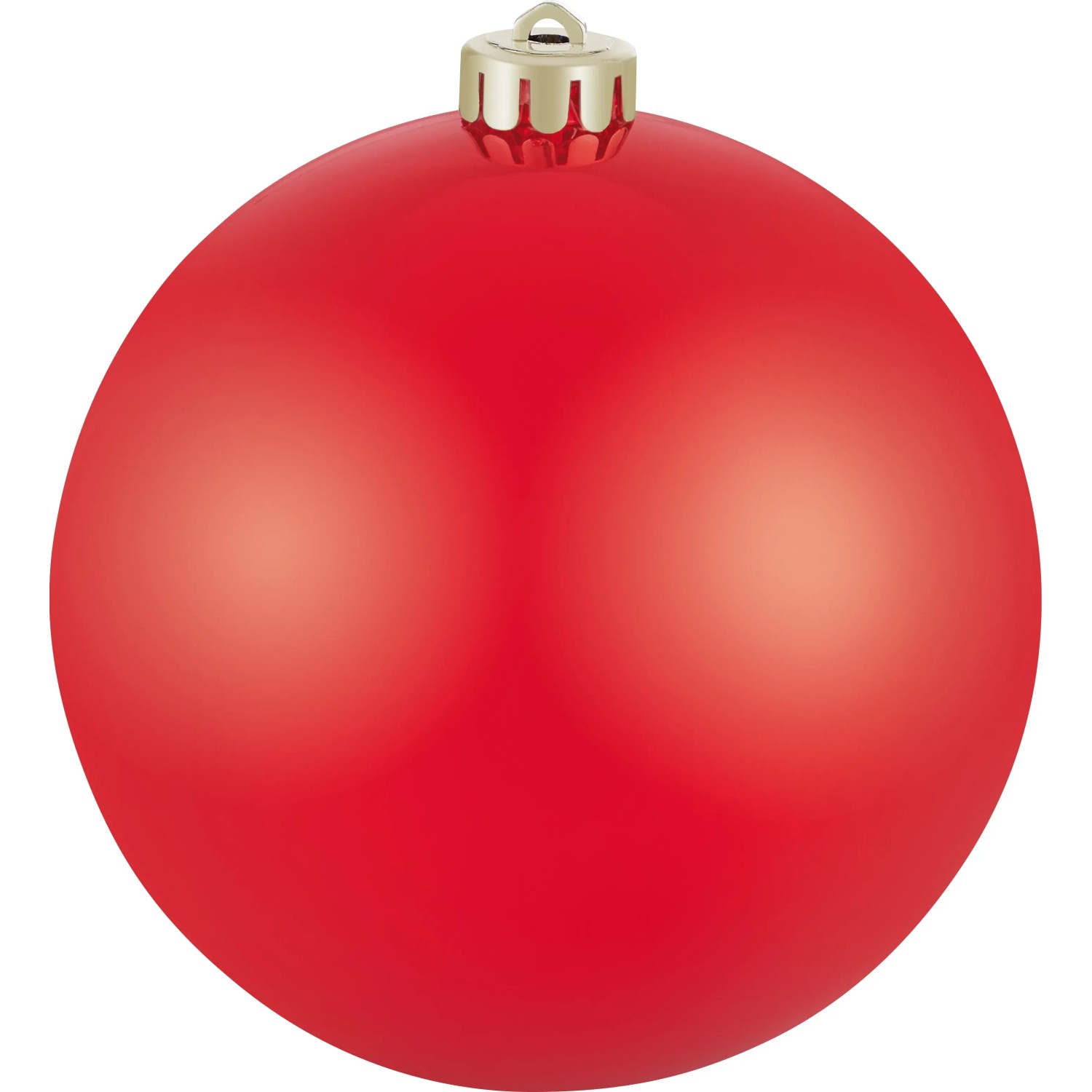Rote Weihnachtskugel, Ø 14 cm, aus Kunststoff für die Weihnachtsbaum Dekoration.