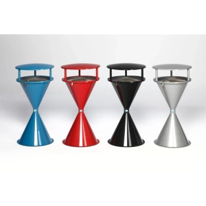 PROREGAL Klassischer Standascher Mit Dach Für Innen Außenbereich HxBxT 72 x 42 x 42 cm Kunststoff Blau