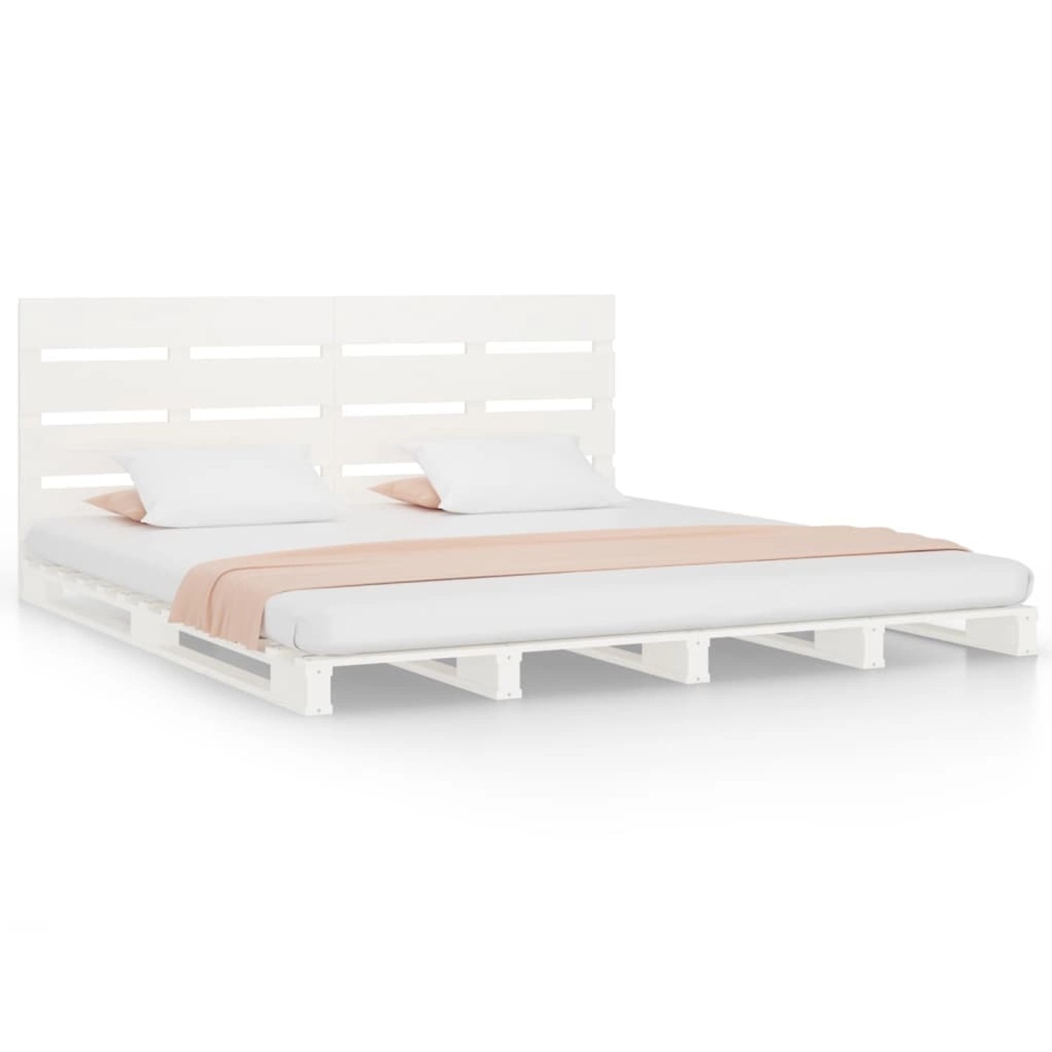 vidaXL Massivholzbett Weiß 200x200 cm Kiefer1393297 günstig online kaufen