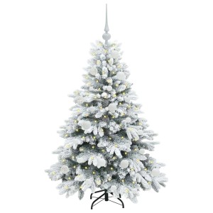 vidaXL Künstlicher Weihnachtsbaum mit 150 LEDs Grün 120 cm PE und PVC 3397591