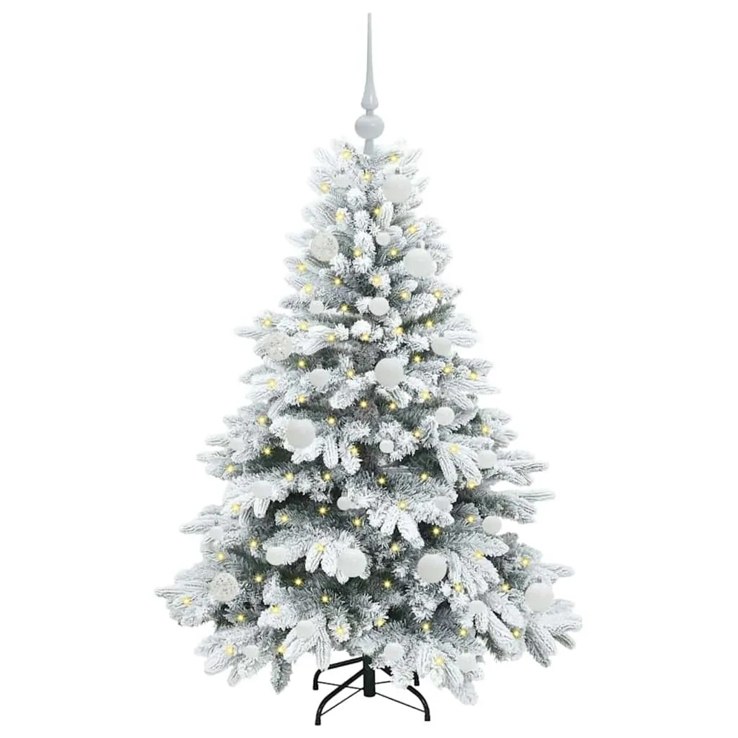 vidaXL Künstlicher Weihnachtsbaum mit 150 LEDs Grün 120 cm PE und PVC 3397591