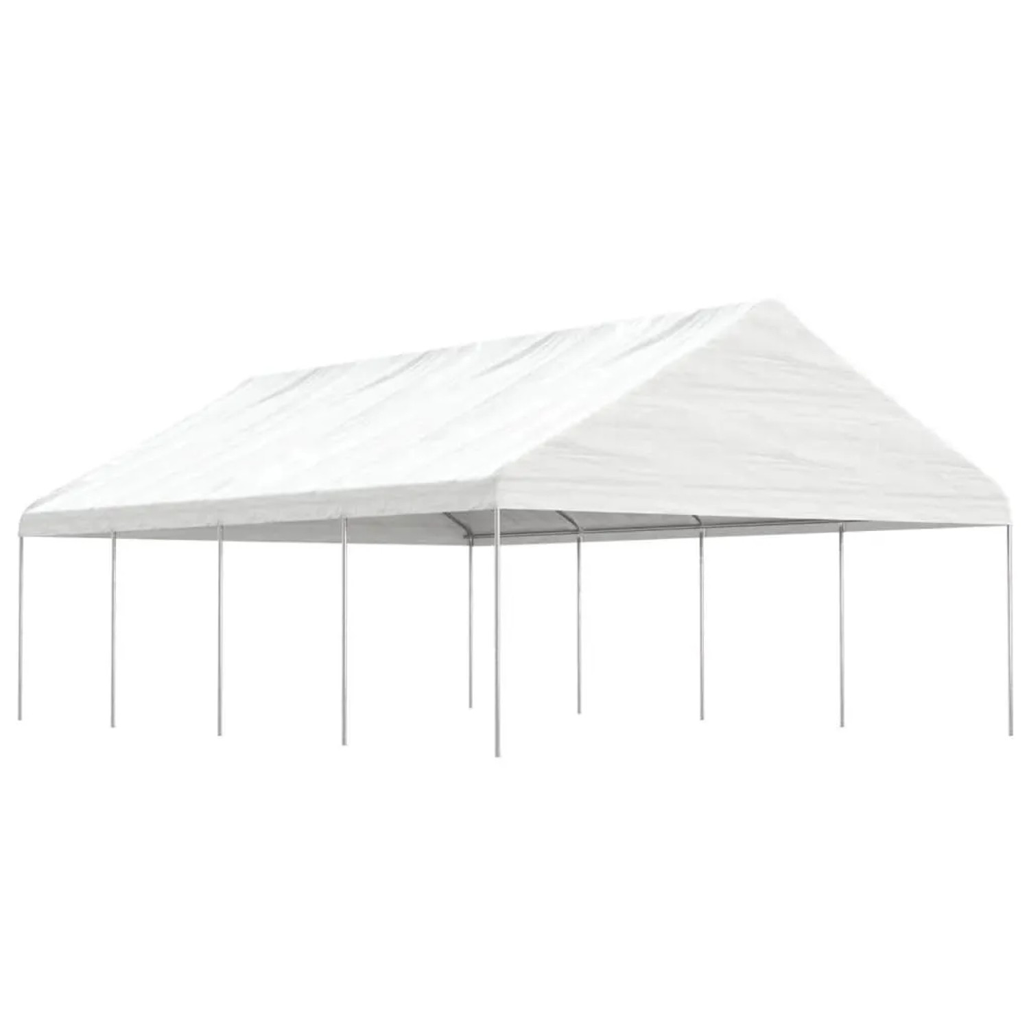 vidaXL Pavillon mit Dach Weiß 8,92x5,88x3,75 m Polyethylen 3155520