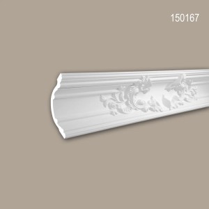 PROFHOME Eckleiste 150167, 8 m Set Zierleisten in Weiß mit Rokoko/Barock Stil für Paneele.