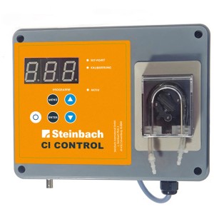 Steinbach Chlor Dosieranlage zur automatischen Chlorwert-Kontrolle für Pools.