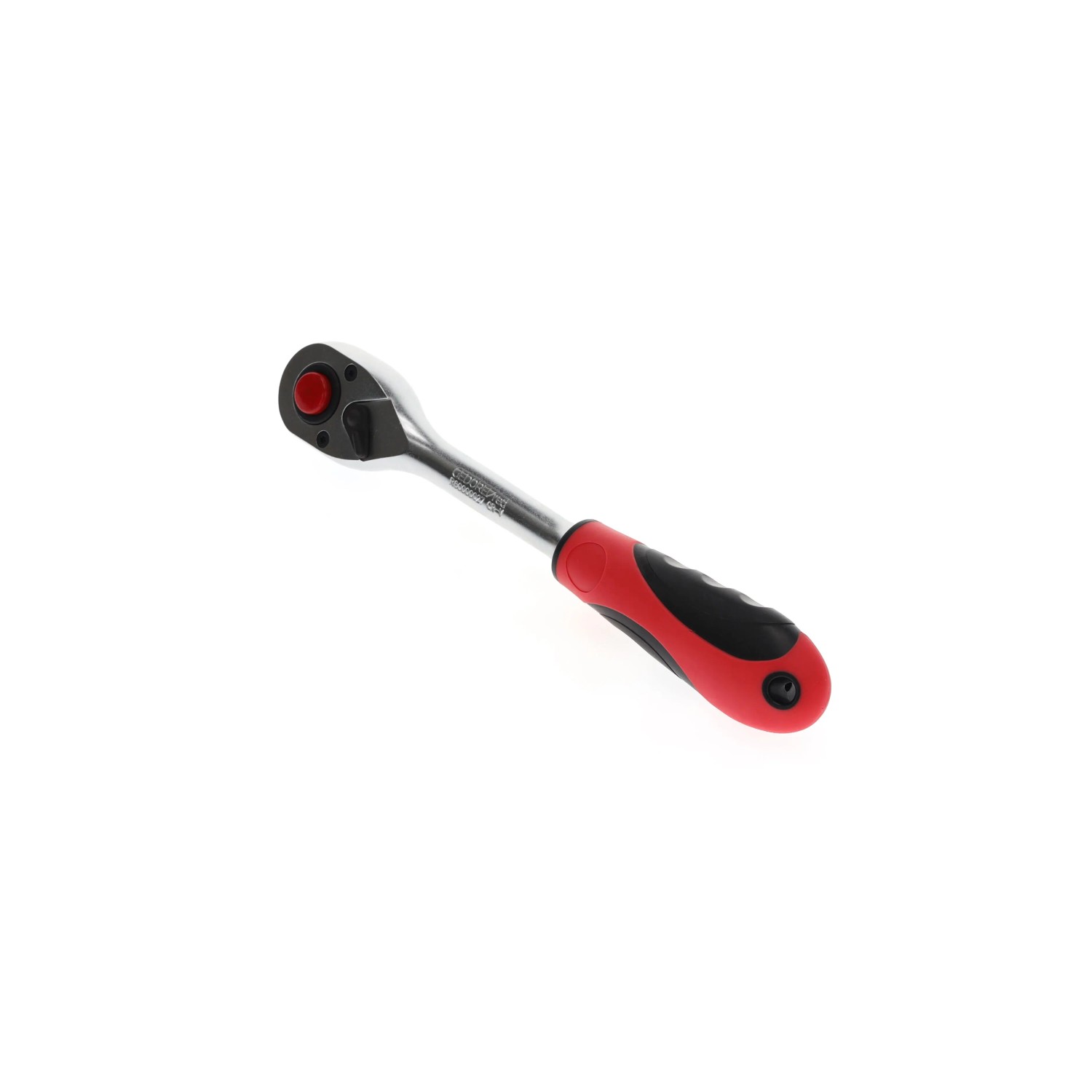 Gedore Umschaltknarre 12,5 mm (1/2) mit rot-schwarzem Griff. Feinverzahnt für präzises Arbeiten.