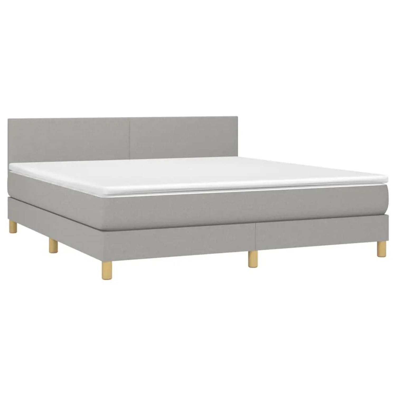 vidaXL Boxspringbett mit Matratze Hellgrau 180x200 cm Stoff 3140473 günstig online kaufen