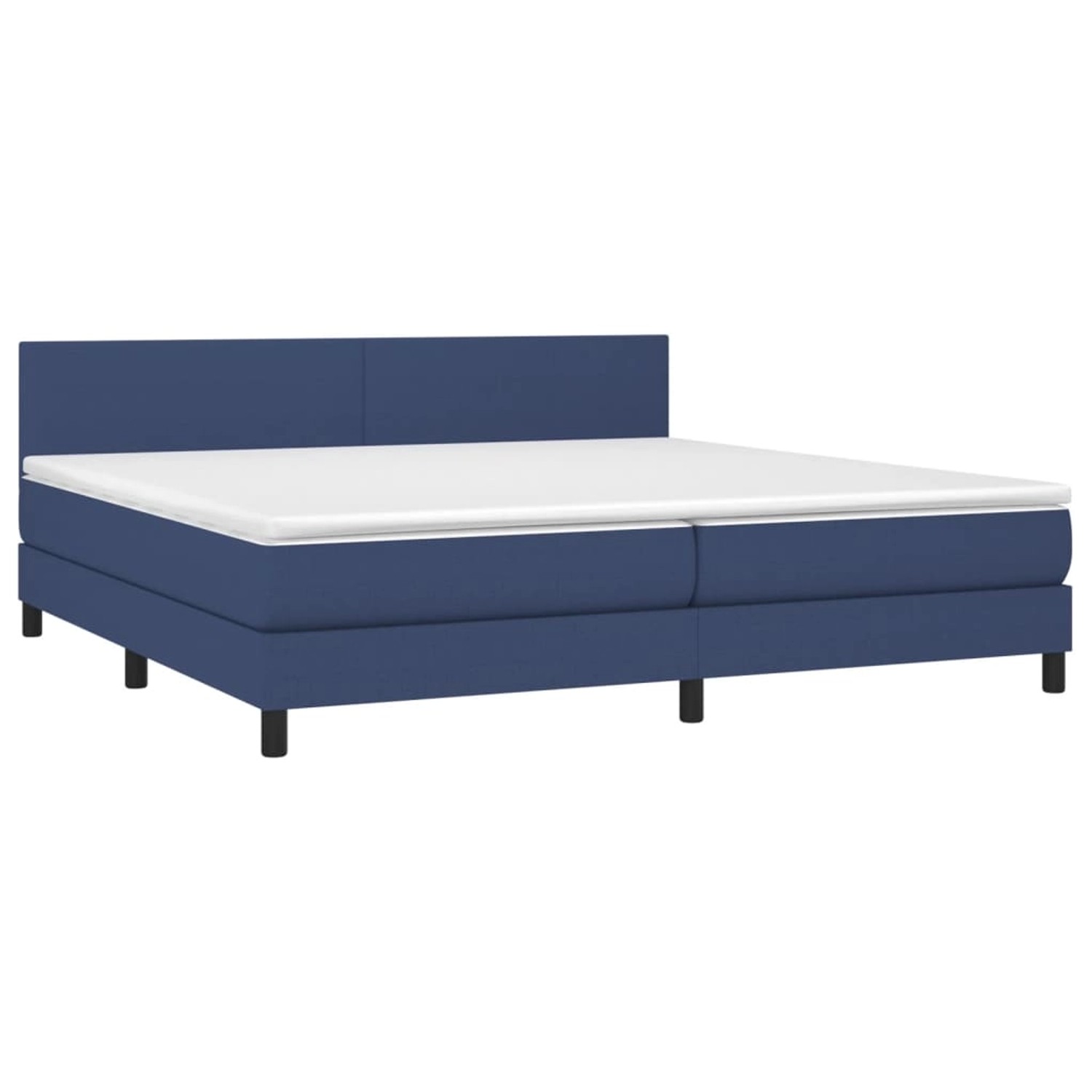 vidaXL Boxspringbett mit Matratze & LED Blau 200x200 cm Stoff 3133027 günstig online kaufen