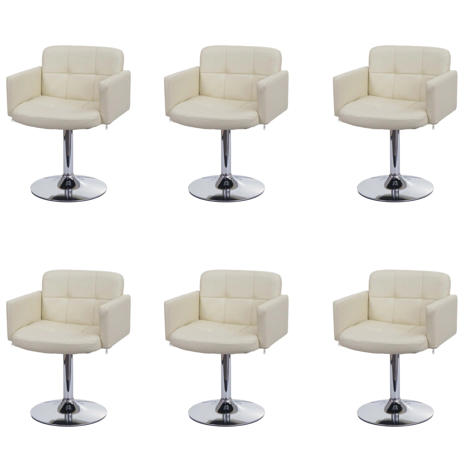 MCW Esszimmerstuhl Houston 6er-Set Creme günstig online kaufen