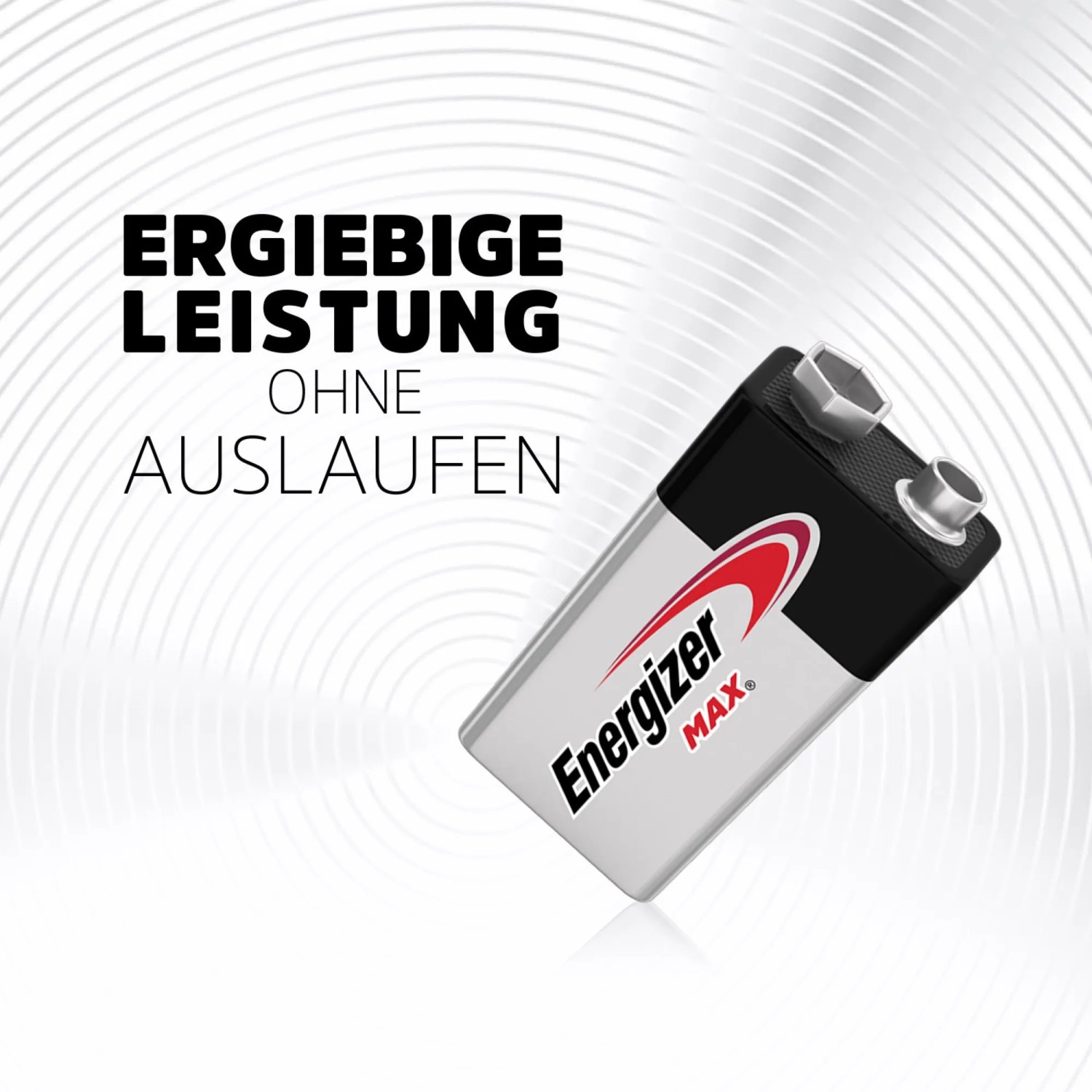 Energizer Max 9V E-Block Batterie, 2 Stück, Alkali-Batterie für Geräte des täglichen Bedarfs.
