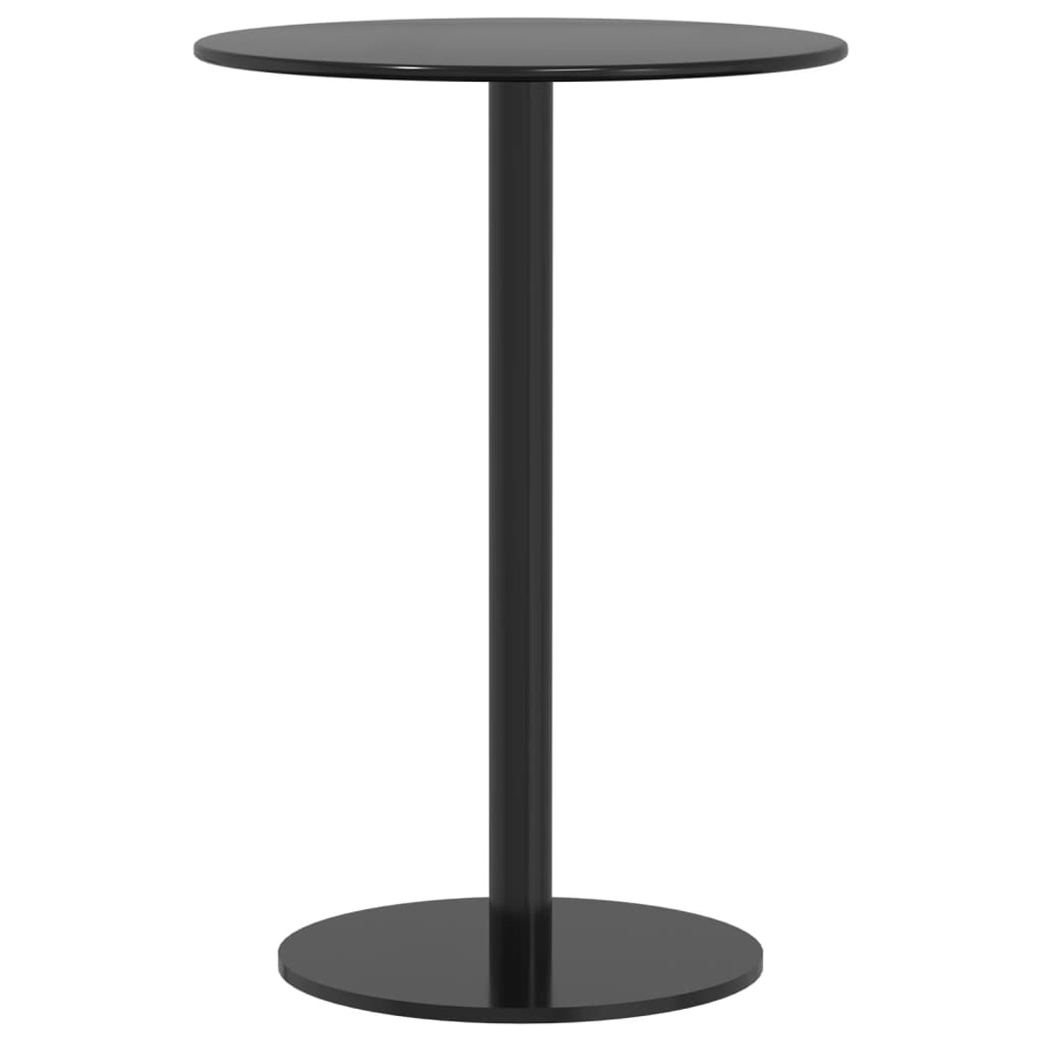 vidaXL Gartentisch Rund Schwarz Ø50x72 cm Stahl 4009308 günstig online kaufen