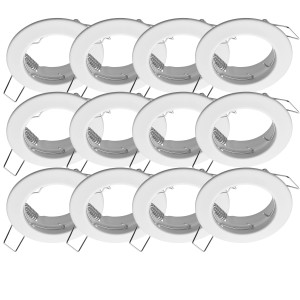 Oktaplex 3er Set Einbauspot Sedan für LED-Module 50mm Spot Rahmen Weiß Deckenstrahler