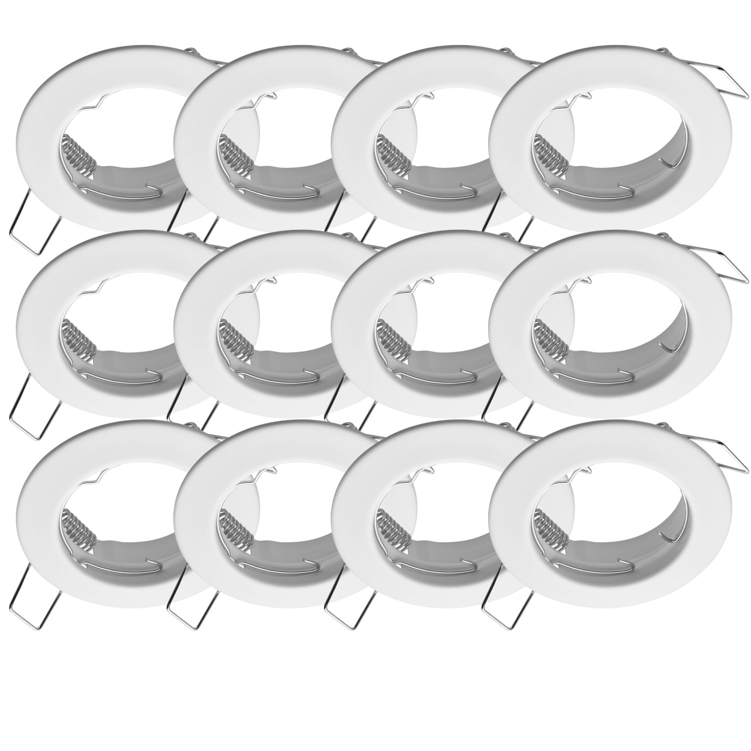Oktaplex 3er Set Einbauspot Sedan für LED-Module 50mm Spot Rahmen Weiß Deck günstig online kaufen