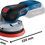 Bosch Professional GEX 18V-125 Akku-Exzenterschleifer (ohne Akku) mit Schleifblatt und L-Boxx.