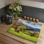 Banjado 2-teilige Glas Herdabdeckplatte mit Berchtesgadener Land Motiv.