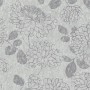 A.S. Création Vliestapete mit Blumenmuster in Hellgrau und Silber.