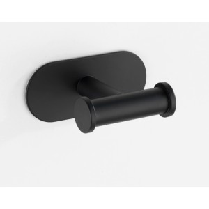 Wenko Turbo-Loc Wandhaken Duo Orea Black, Edelstahl, zur Handtuchaufbewahrung.
