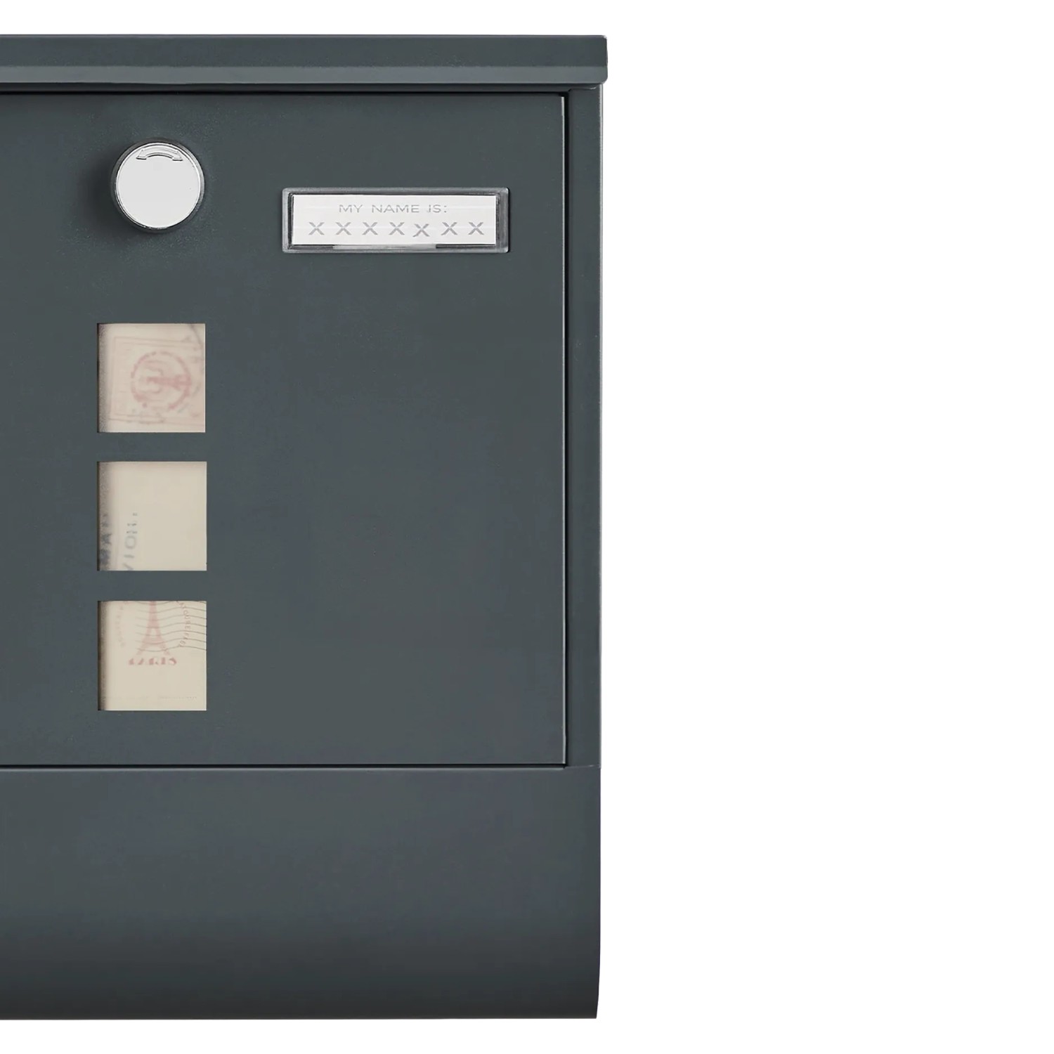 Songmics Briefkasten Post Abschließbar Anthrazit