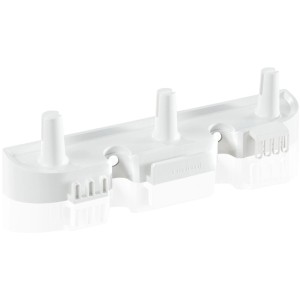 Leifheit Click System Ordnungscenter, weiße Wandhalterung für Reinigungsgeräte.