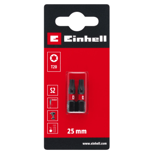Einhell Impact Bit-Set, 2-teilig, T20, 25 mm. Schraubendreher-Bits für Akkuschrauber.