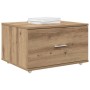 vidaXL Schubladenschrank Artisan-Eiche, Wohnzimmerschrank mit einer Schublade und Rollen.