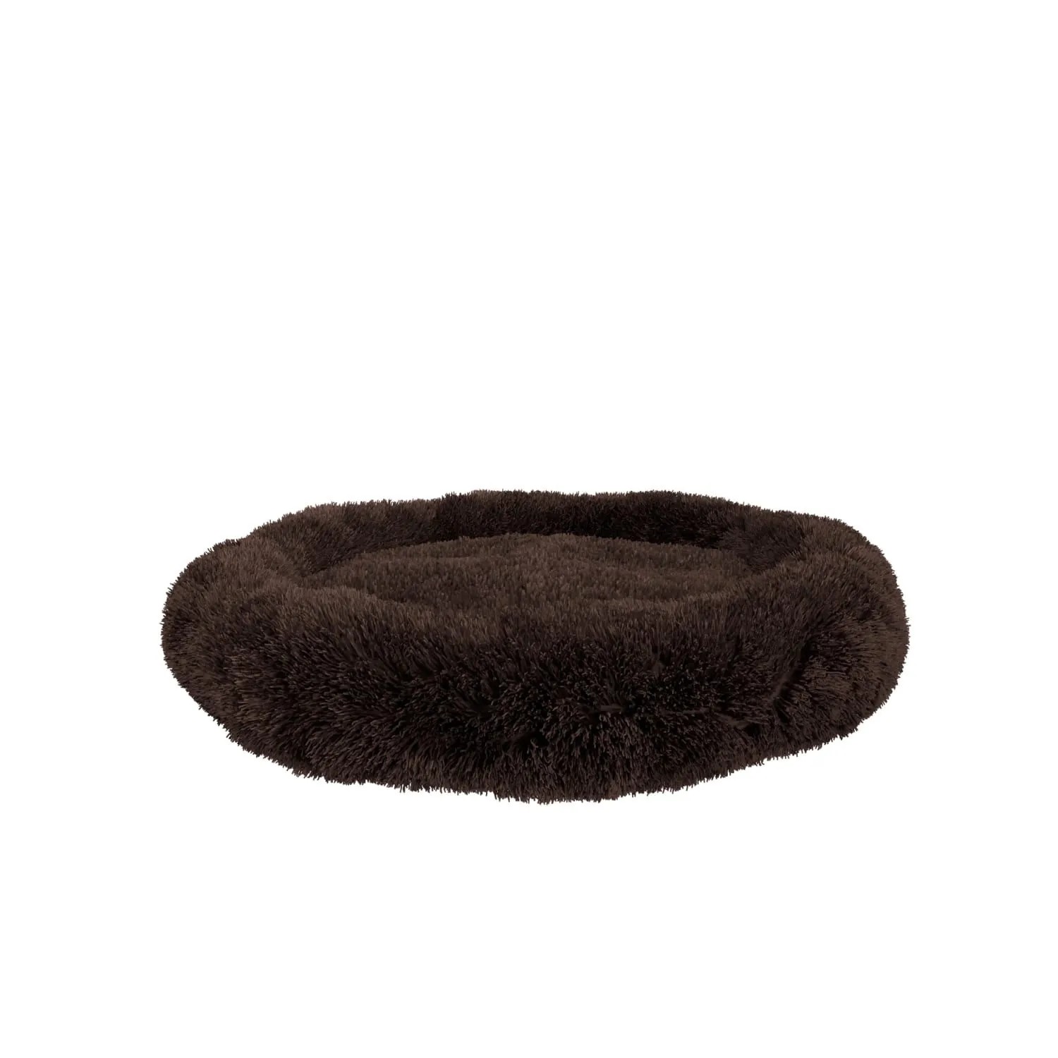 Braunes Benno Hundebett Balu Donut, 70x70x16 cm, für Hunde, gemütliches Hundekissen.
