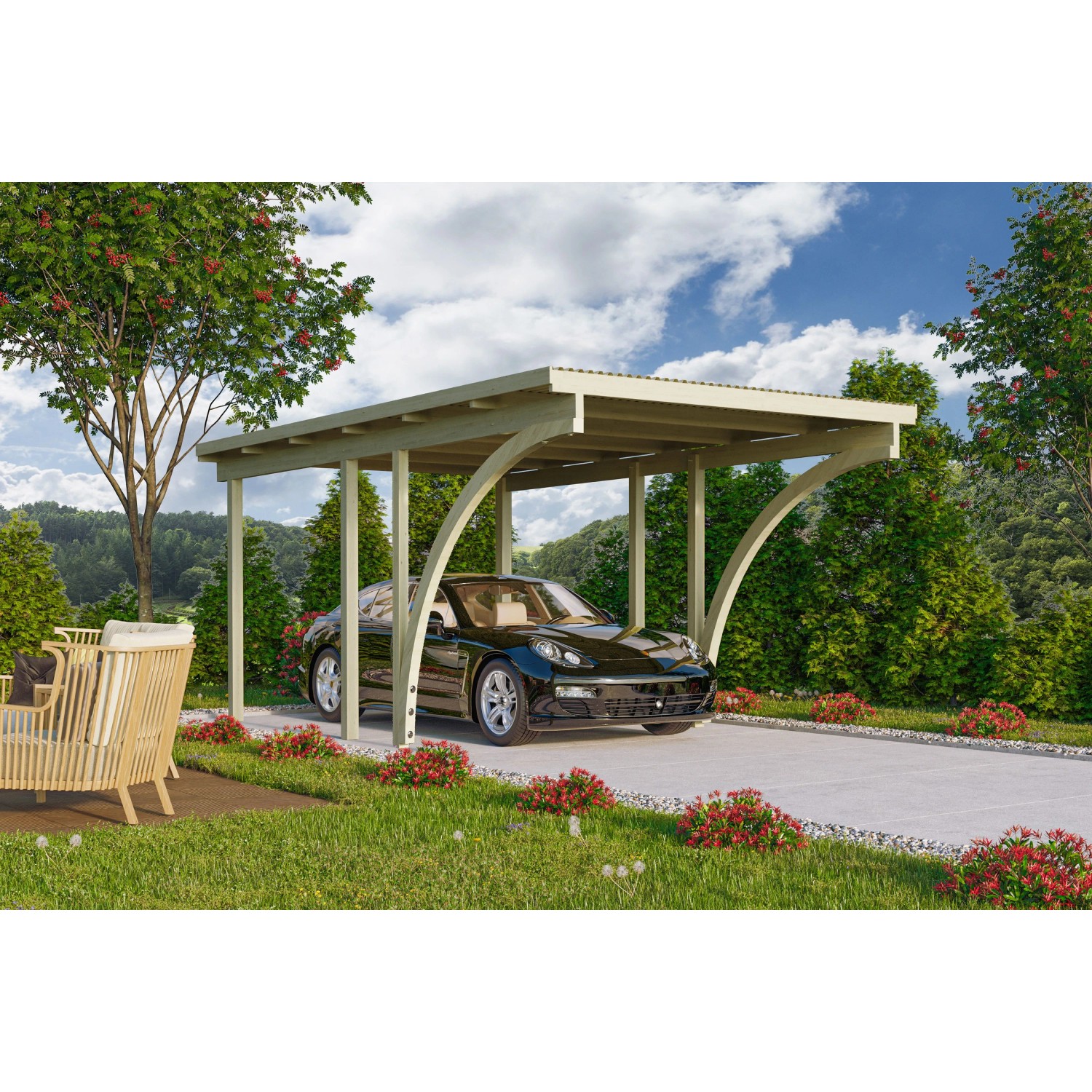 Karibu Einzelcarport Eco