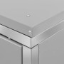 Detailansicht: vidaXL Mülltonnenbox aus Edelstahl für 4 Tonnen.