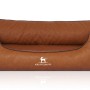 Knuffelwuff Hundebett Henderson XXL aus Kunstleder in Rusty Braun, gemütliches Hundekörbchen.