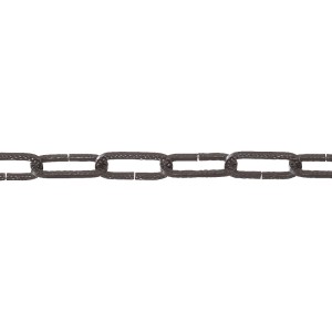Conacord Zierkette Stahl Gehämmert Ø 2 mm x 17 mm Schwarz Meterware
