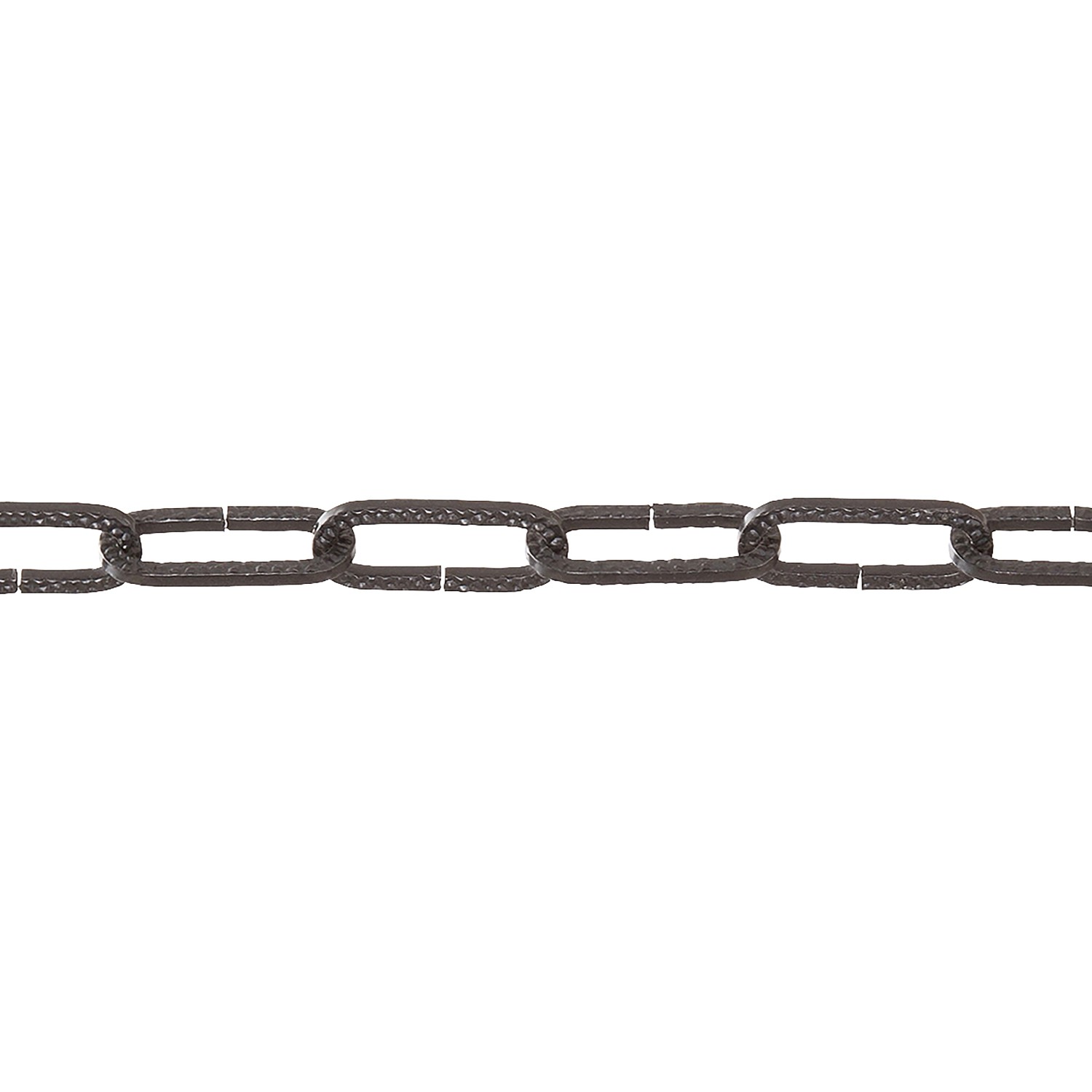Conacord Zierkette Stahl Gehämmert Ø 2 mm x 17 mm Schwarz Meterware