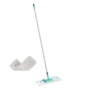 Leifheit Bodenwischer Profi XL Micro Duo mit Staubwischer, Reinigungsgerät für glatte Böden.