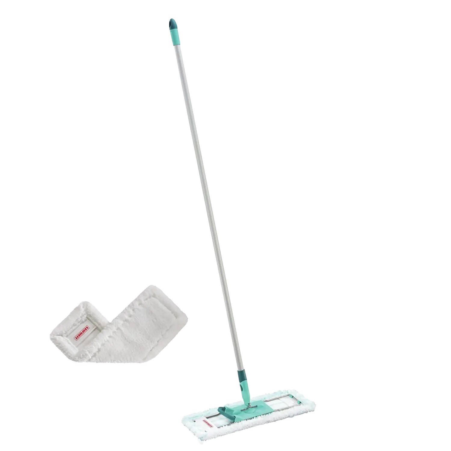 Leifheit Bodenwischer Profi XL Micro Duo Alu mit Superduster XL Türkis-Silber