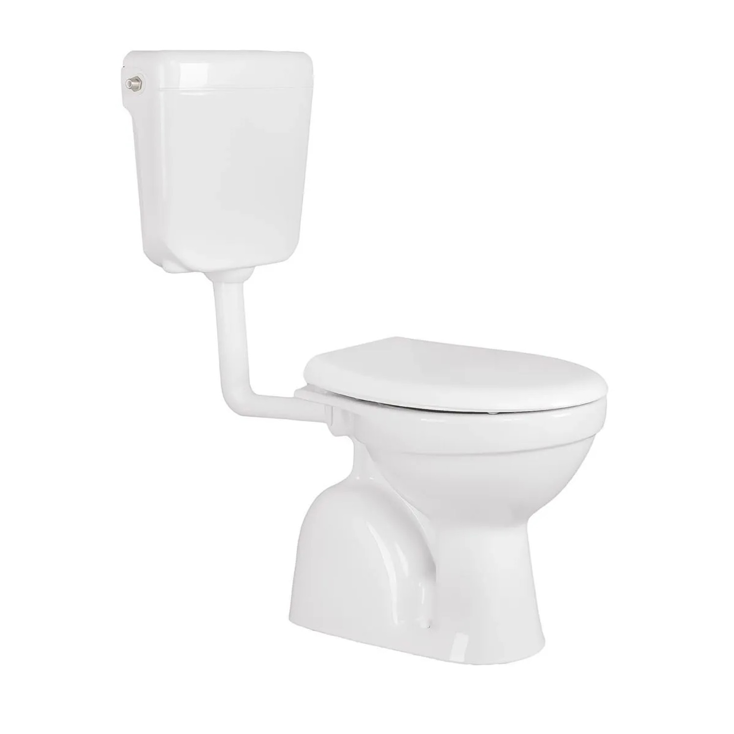 Belvit Stand-WC Dusch-WC mit Bidet Taharet Funktion Standtoilette Bodenabgang Sanitärkeramik mit Spülkasten und Softclose WC-Sitz Weiß