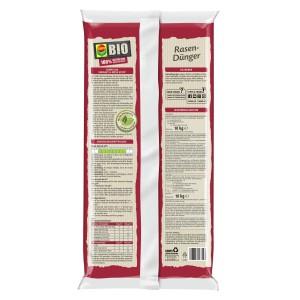 Compo Bio-Rasendünger Unkraut & Moos Stopp, 10 kg Sack für ca. 200 m² Rasenfläche.