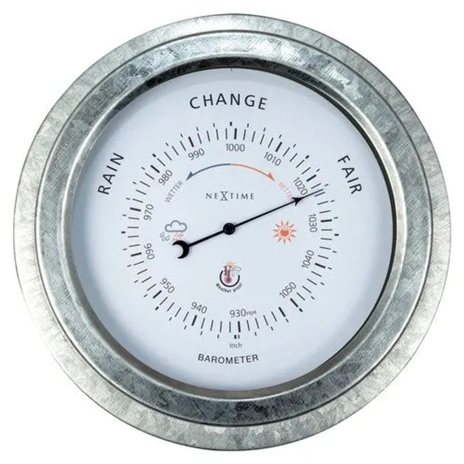 NeXtime Quarzwanduhr 4303GA Orchid Silber