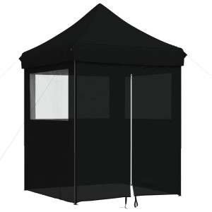vidaXL Party-Zelt Schwarz 200 x 200 x 306 cm Oxford-Stoff 42023539