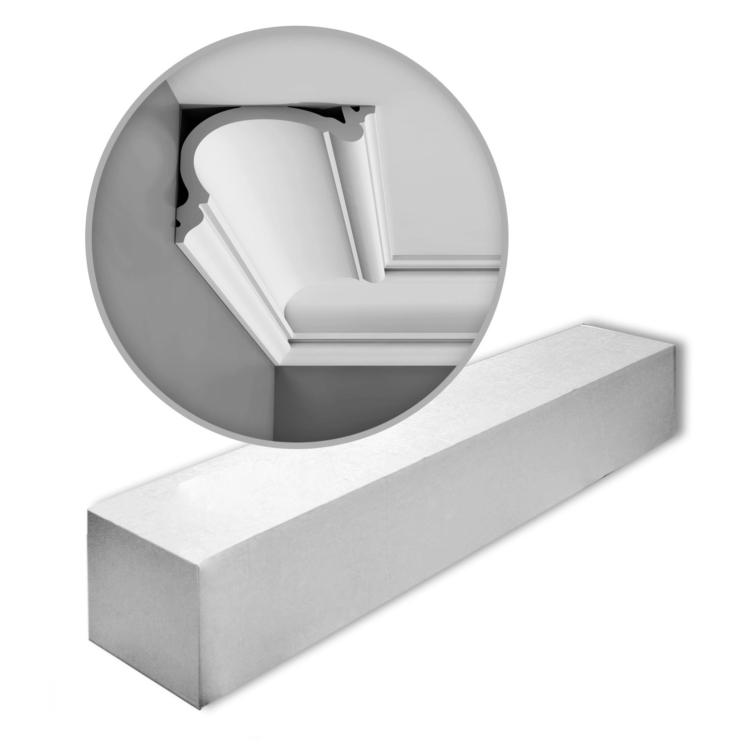 ORAC DECOR C342 LUXXUS Zierleisten 1 Karton Set 10 Stuckleisten 20 m Weiß günstig online kaufen