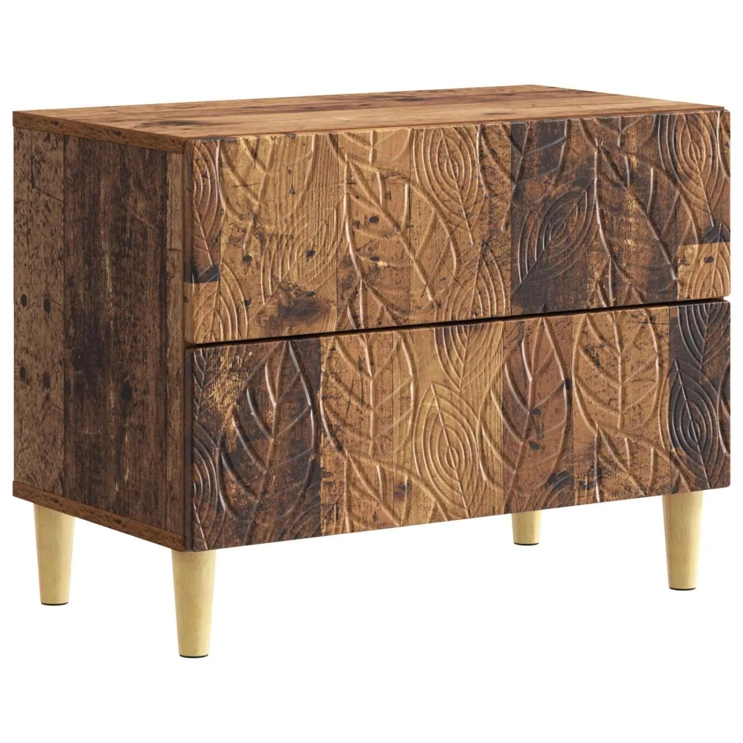 vidaXL Nachttisch Altholz 62 x 34,5 x 48 cm Holzwerkstoff 895013