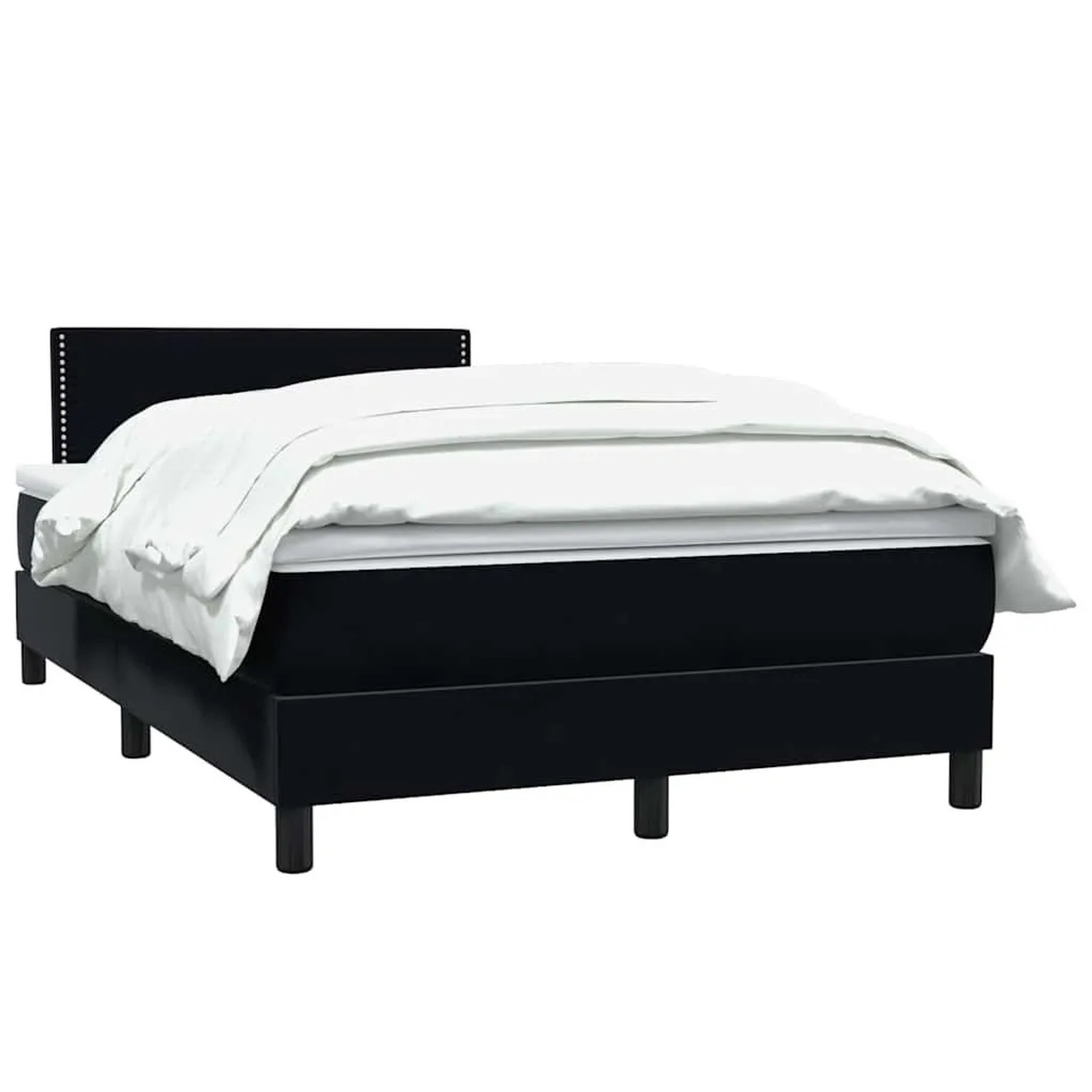vidaXL Boxspringbett mit Matratze Schwarz 120x210 cm Samt 3316109 günstig online kaufen