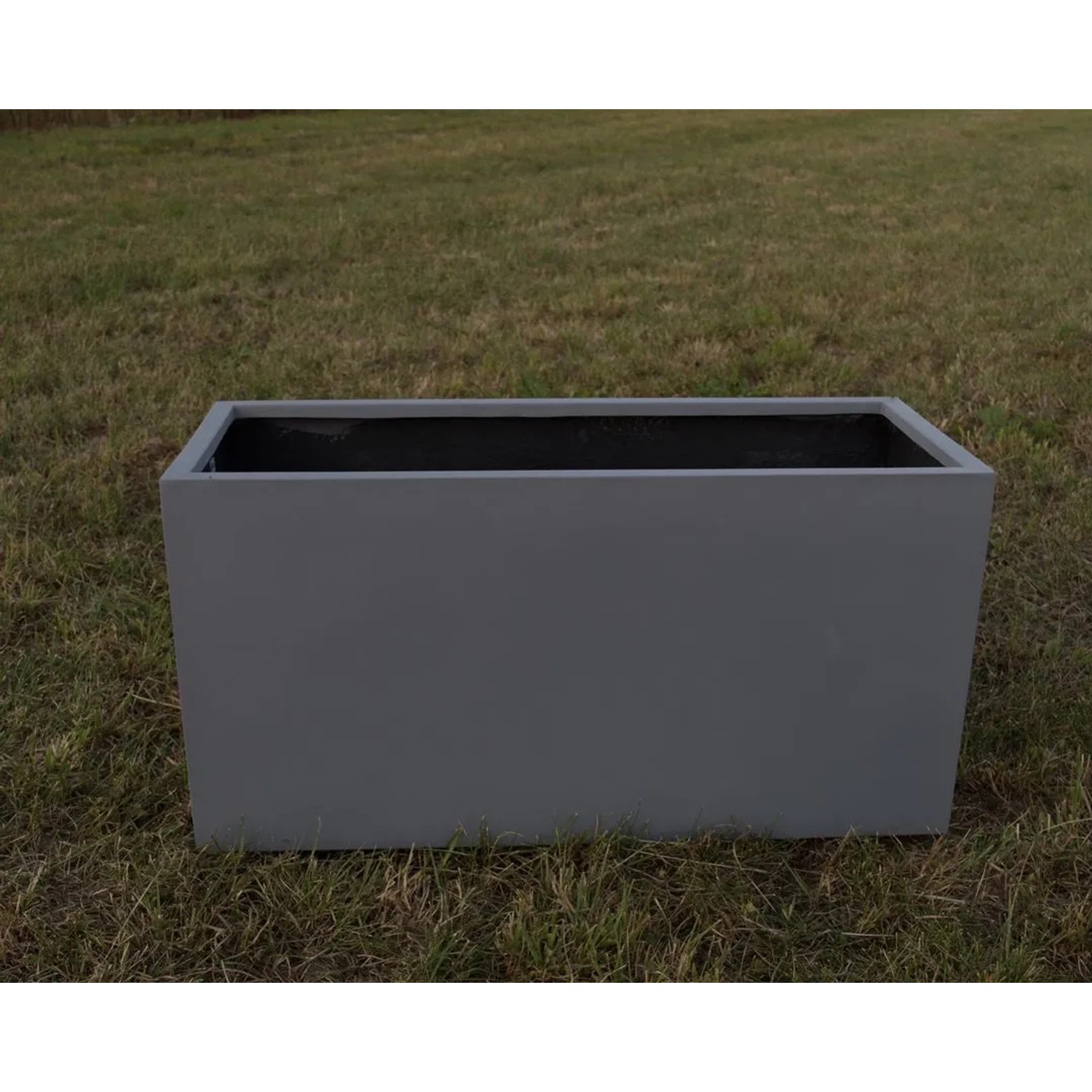 Elegant Einrichten Großer Pflanzkübel Rechteckig Fiberglas Grau Raumteiler 80 x 30 x 40 cm kaufen bei OBI