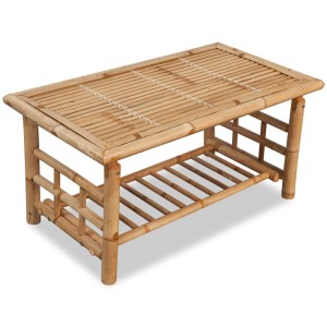 vidaXL Couchtisch aus Bambus für Garten-Lounge-Set, Ablage für Terrasse & Garten.