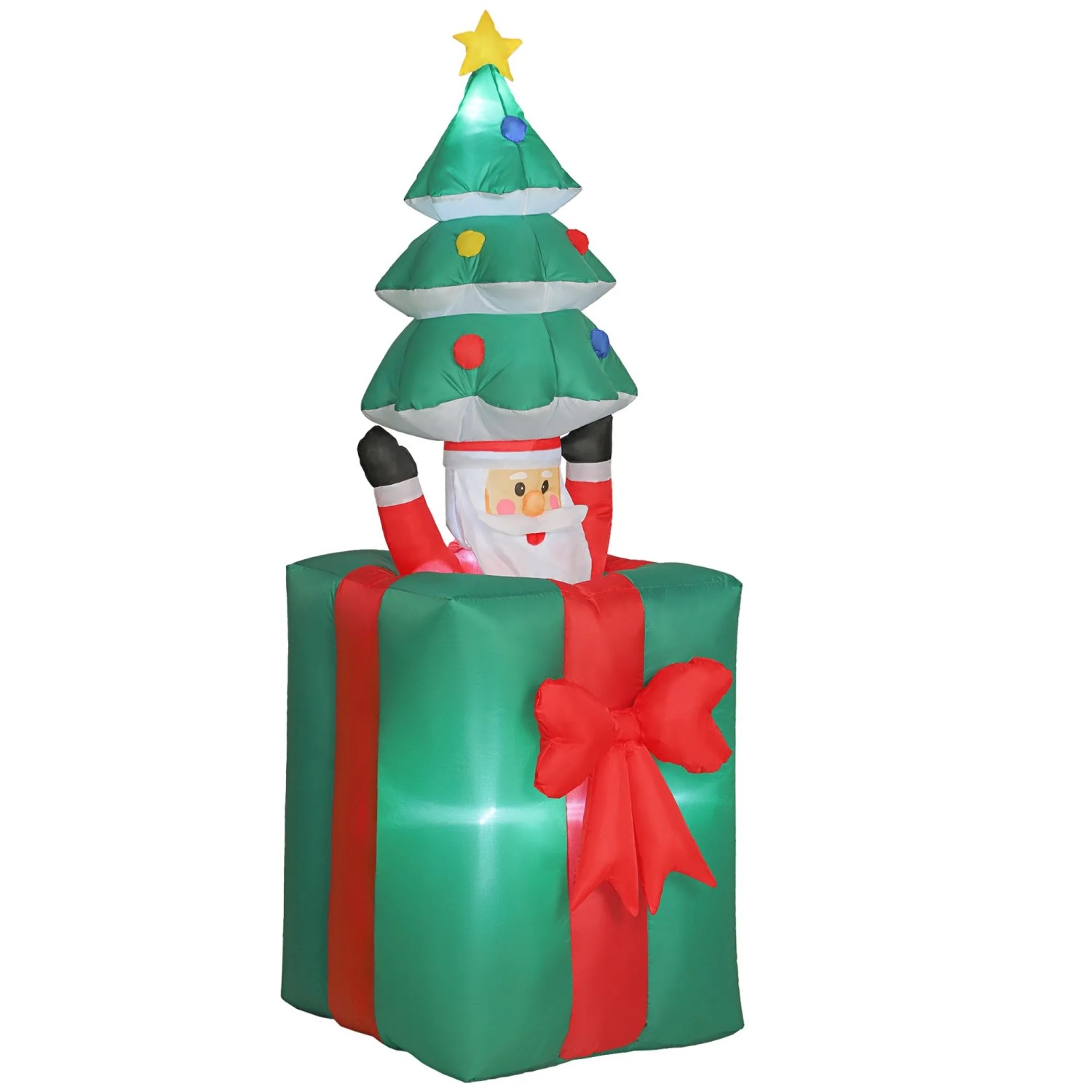 Outsunny Aufblasbar Weihnachtsdeko Polyester 80L x 67B x 160-213H cm