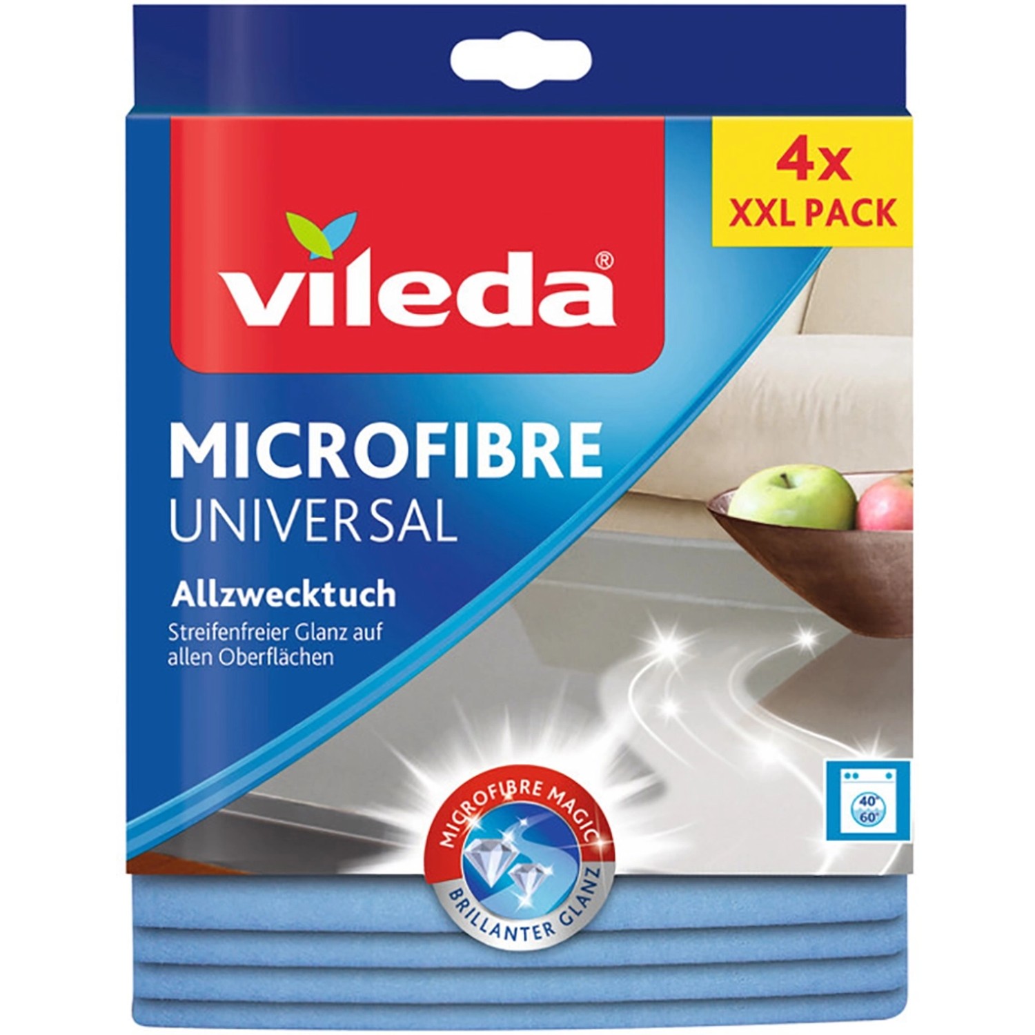 Vileda Mikrofaser Allzwecktuch Universal 4er-Sparpack