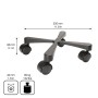 Schwarzer Wagner Design Pflanzenroller GH 0916, Ø 30 cm, mit 4 Rollen für bis zu 60 kg.