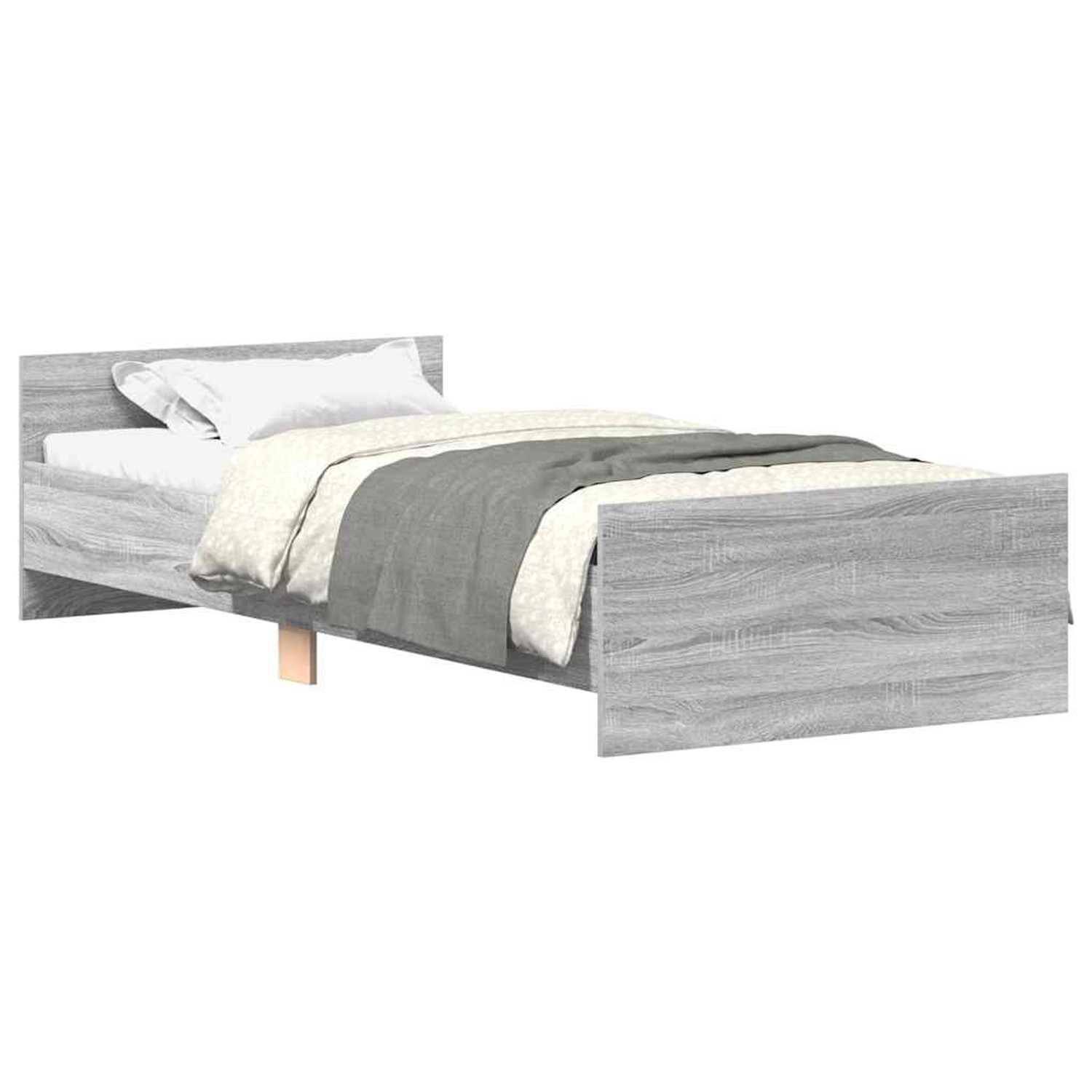 vidaXL Bettgestell Grau Sonoma 75x190 cm Holzwerkstoff 835951 günstig online kaufen