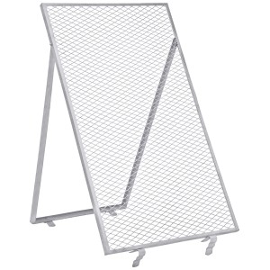 Verzinktes Schubkarren-Durchwurfsieb zum Trennen von Erde, Steinen und Unkraut.