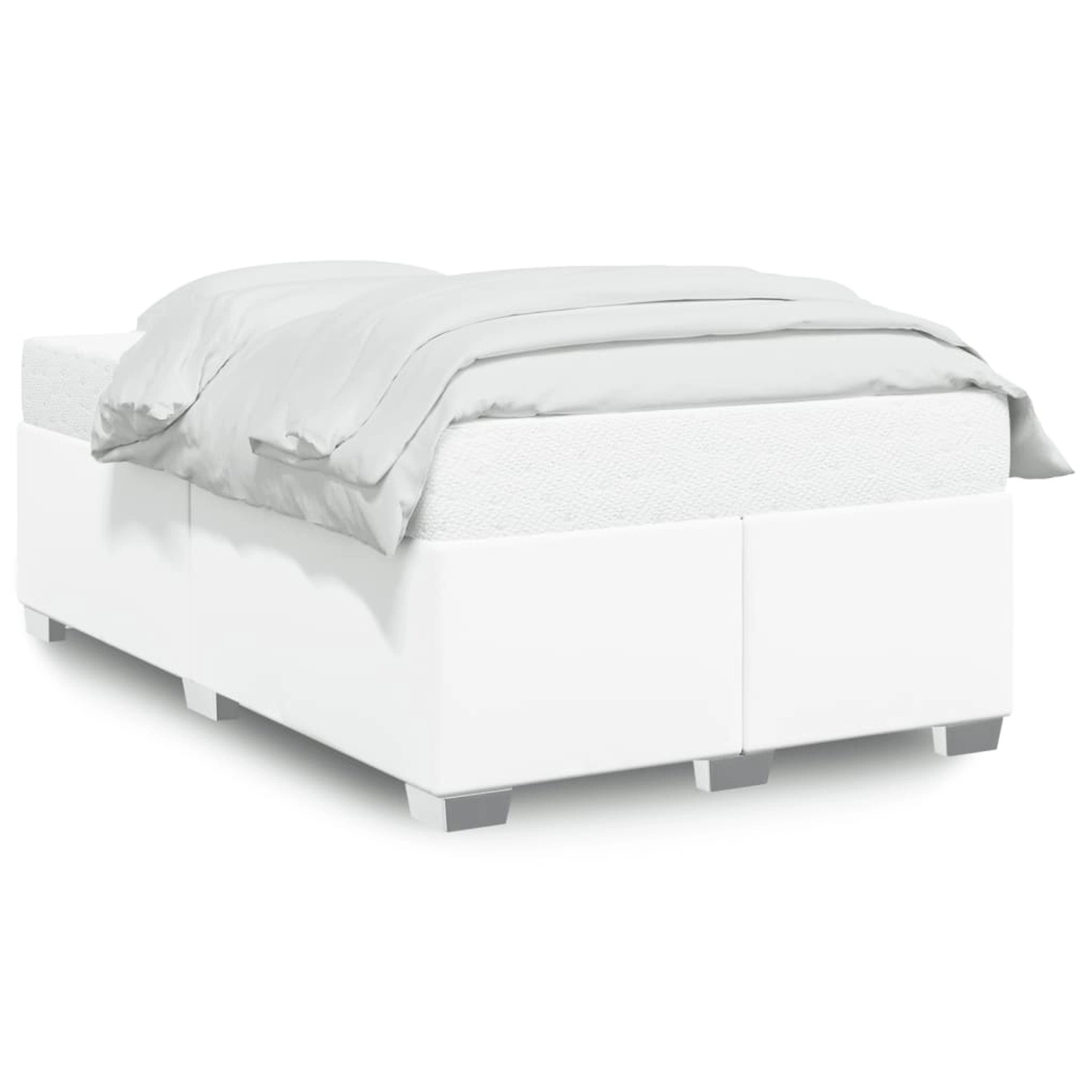 vidaXL Bettgestell Weiß 120x200 cm Kunstleder 3284553 günstig online kaufen